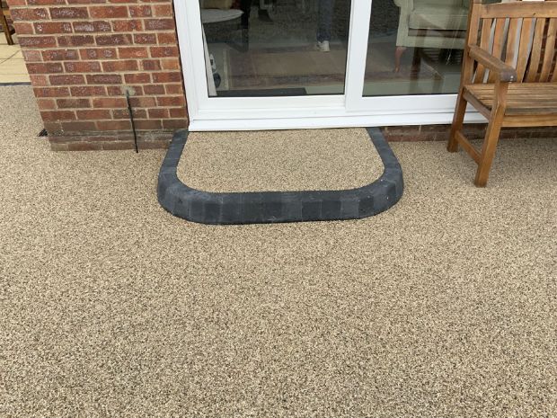 After image of a new resin step and patio area in Ripon